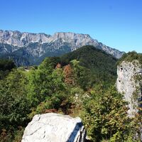 Aussicht auf den Großen Barmstein und den Untersberg