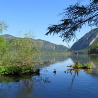 Almtaler Haus - Habernau/Jagersimmerl - Almsee - Hochpfad/Gschirrsattel -  Offensee - Jh. Fahrnau - Rindbachschlucht - Ebensee