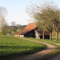 Einfahrt nach Würzbach (blaue Raute)
