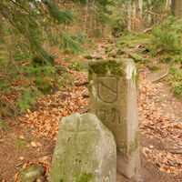 Historischer Grenzstein an der Landesgrenze zwischen Baden und Württemberg