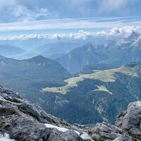 Vom Kammerlinghorn mit Blick Richtung Kallbrunnalm und St. Martin bei Lofer