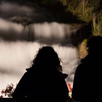 Cascata del Rio Bianco di notte