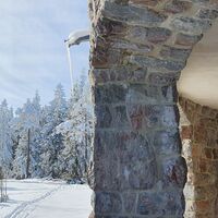 Lange Berg Denkmal im Winter