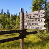 Hinweisschild bei Ryläyksellä