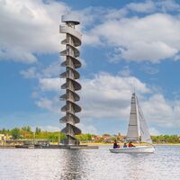 Pegelturm am Großen Goitzschesee