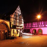 Rathaus beim Rosa Leuchten