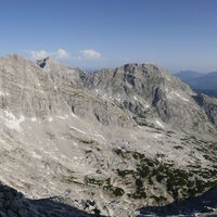 etwas rechts der Bildmitte das Breithorn, das nächste Ziel