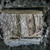 Schießscharte im Mini Bunker