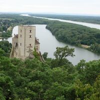 Ausblick am Aussichtsfels oberhalb der Burg