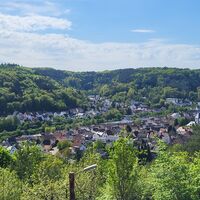 Blick vom PWV-Hilschberghaus auf Rodalben