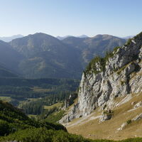 Blick runter zur Pfarralm