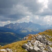 Panorama richtung Pala Gruppe