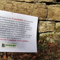 Beschilderung an der Venushöhle
