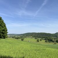 Rückblick nach Dornbach und in die liebliche Gegend hier