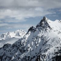 Blick ins Skigebiet Silvretta Montafon