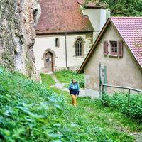Wanderin bei St. Wendel zum Stein