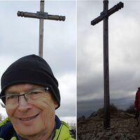 beim Gipfelkreuz Unterberg