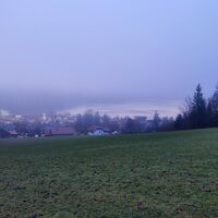 kurz vor St. Gilgen klart der Wolfgangsee kurz auf