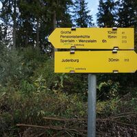 Dem Wanderweg 313 in Richtung Pensionistenhütte folgen