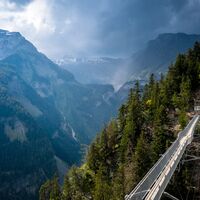 Hängebrücke des Bisse du Ro