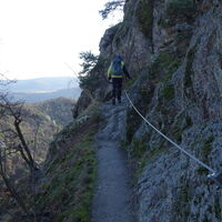Abstieg am Vogelbergsteig