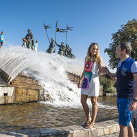 Nibelungendenkmal an der Donaulände