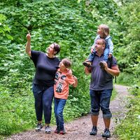 Wandern Familie Finsterroter See Naturpark Schwäbisch-Fränkischer Wald