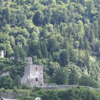 Blick auf Schlossberg Ruine