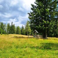 Wallfahrerkreuz auf der Töllamoaralm