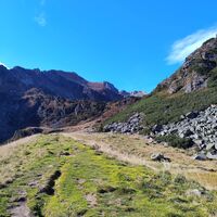 Rückblick zum Deneck (Bildmitte)
