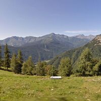 Panorama vom Meer in Richtung Monviso