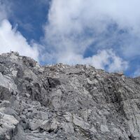 Der massive Gipfel des Coglians