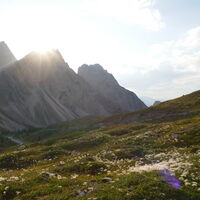 schöne Stimmung beim Abstieg