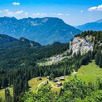 Blick auf die Hütteneckalm