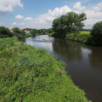 Werra an der Bootsanlegestelle Dankmarshausen