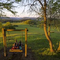 Waldschaukel auf dem Kornberg mit Ausblick in die Landschaft
