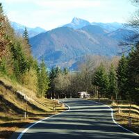 Gaisberg Landesstraße Blick auf Schafberg Ansicht: West nach Ost