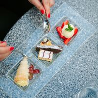 Das Dessert im Restaurant Chutnee im Schloss in Bad Ragaz.