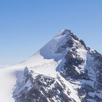 Monte Zebrù, der steile Schlussabschnitt.