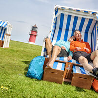 Entspannung im Strandkorb in Büsum