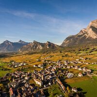 Maienfeld aus der Vogelperspektive