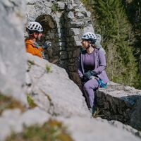 Klettersteigpark Valkastiel - Fenster der Ruine Valkastiel