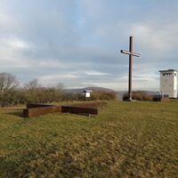 Weltfriedenskreuz auf dem Dachsberg nahe einer DDR-Grenztruppenführungsstelle