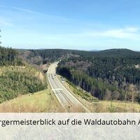 Aussicht vom Tunnel "Rennsteig" auf die Waldautobahn A71
