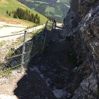 Der Abstieg vom Neunerköpfle ist gut gesichert