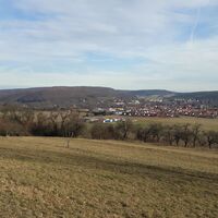 Blick von der Wacholderberghütte über Bad Berka