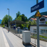 Eisenbahnhaltestelle in Hausham