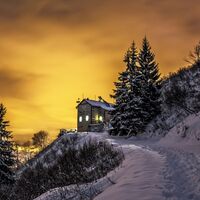 Sonnenuntergang bei der Rifugio Pernici