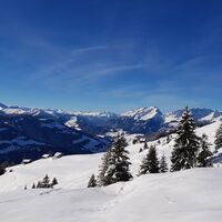 Blick Richtung Calanda / Bündner Rheintal.