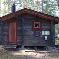 Sauna am Strand auf der Insel Satamosaari